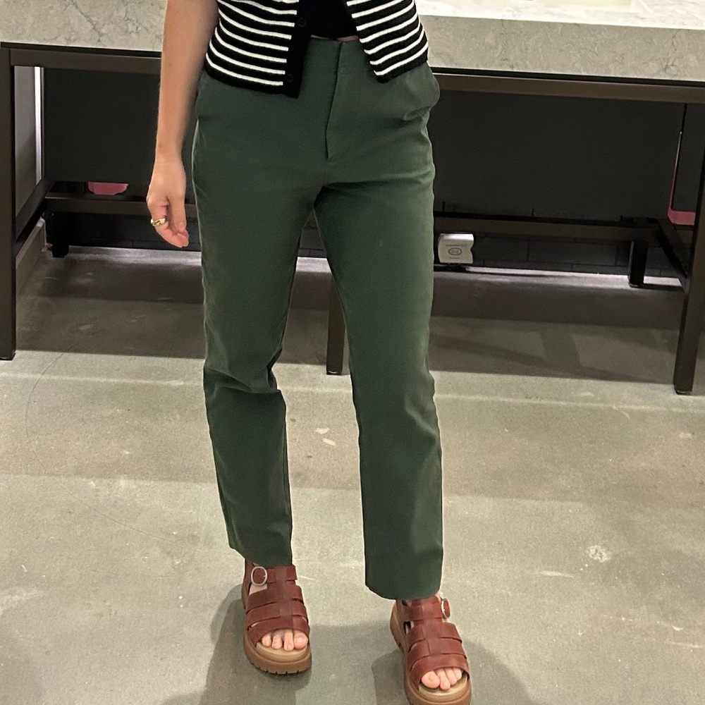 DVF Army Green Slacks